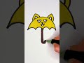 Let's Mix Emoji ☔️+😻 Creative Drawing Idea for Kids #shorts #drawing #emojis #trending #cat