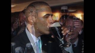 President Barack Obama drinks a pint of Guinness in Moneygall, Ireland.