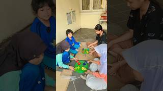 RAISHA DAN TEMEN TEMEN MAIN KURA KURA DAN KODOK BERTELUR #shorts