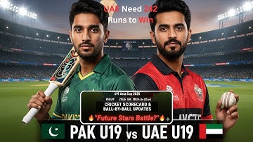 PAK U19 vs UAE U19 LIVE Score | 2nd Innings 🔥 | UAE Need 242 to Win | U19 Asia Cup 2025