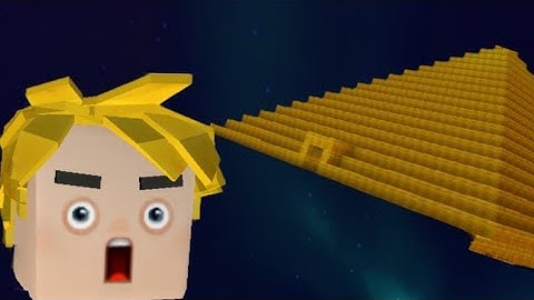 building a Golden Pyramid in Skyblock [ Blockman Go ]