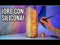 ¡No Lo Tires! Restaura un Jarrón de Cristal Roto con Silicona y Pintura Dorada ¡Resultado Mágico!