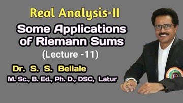 Math | B.Sc.S.Y. | Real Analysis-2 | Some applications | Lect.11 | Dr. S. S. Bellale | DSCL
