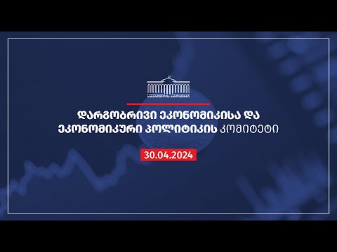 დარგობრივი ეკონომიკისა და ეკონომიკური პოლიტიკის კომიტეტის სხდომა -  30.04.2024