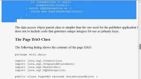 Java Web Programming with Eclipse: Wiki Application, Persistence Classes
