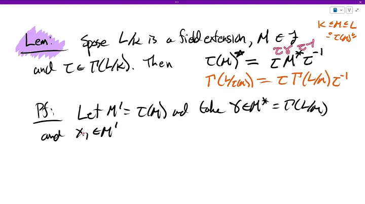 Chapter 12, The Galois Correspondence, Conjugating Subgroups of Galois Group