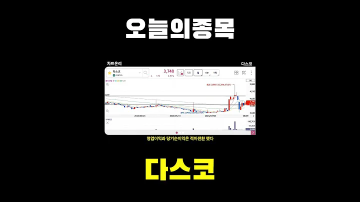 오늘의종목 l 다스코(058730)