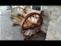 DIY Wagon wheel bench! Wife is impressed! 马车椅/车轮椅