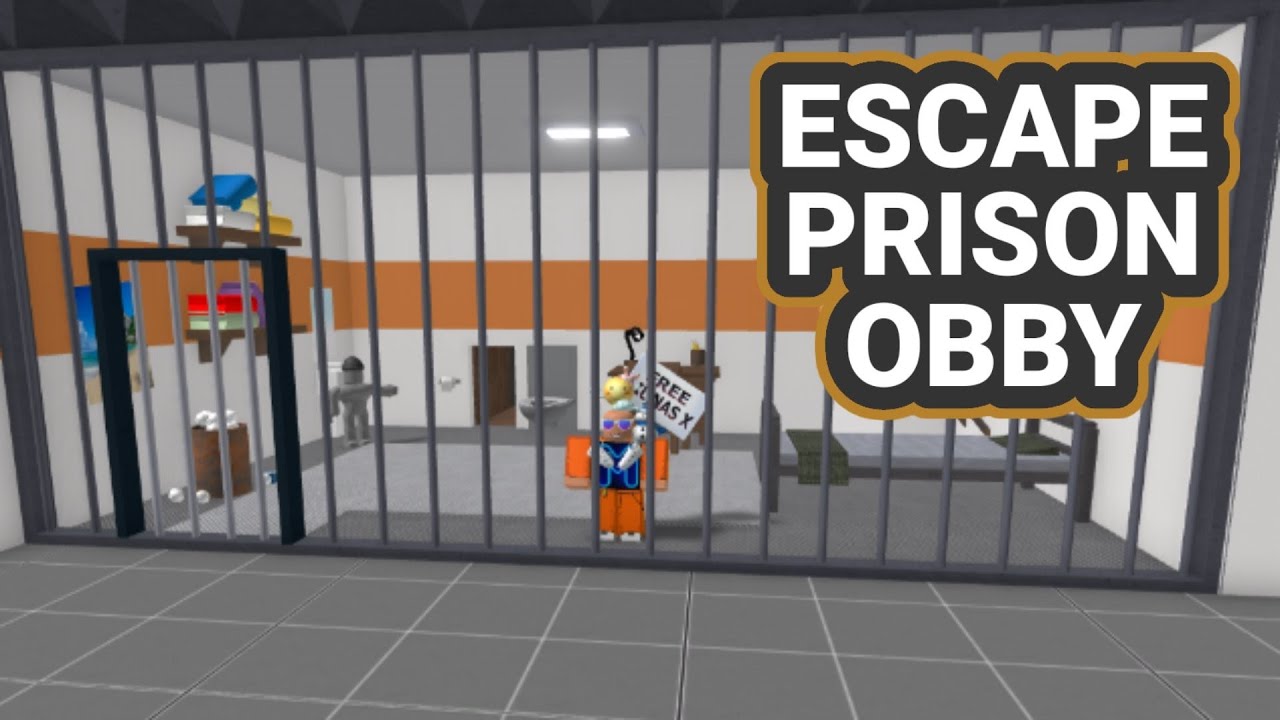 COMO ESCAPAR DA PRISÃO SEGURA DO ROBLOX!! (👮🏽‍♂️Escape Prison Obby) 