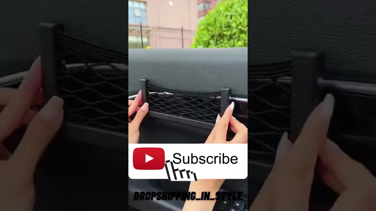 Large ABS Plastic Frame Car Storage | Net Bag Car Mesh Net Bag | Holder Car Net Pocket Organizer Car