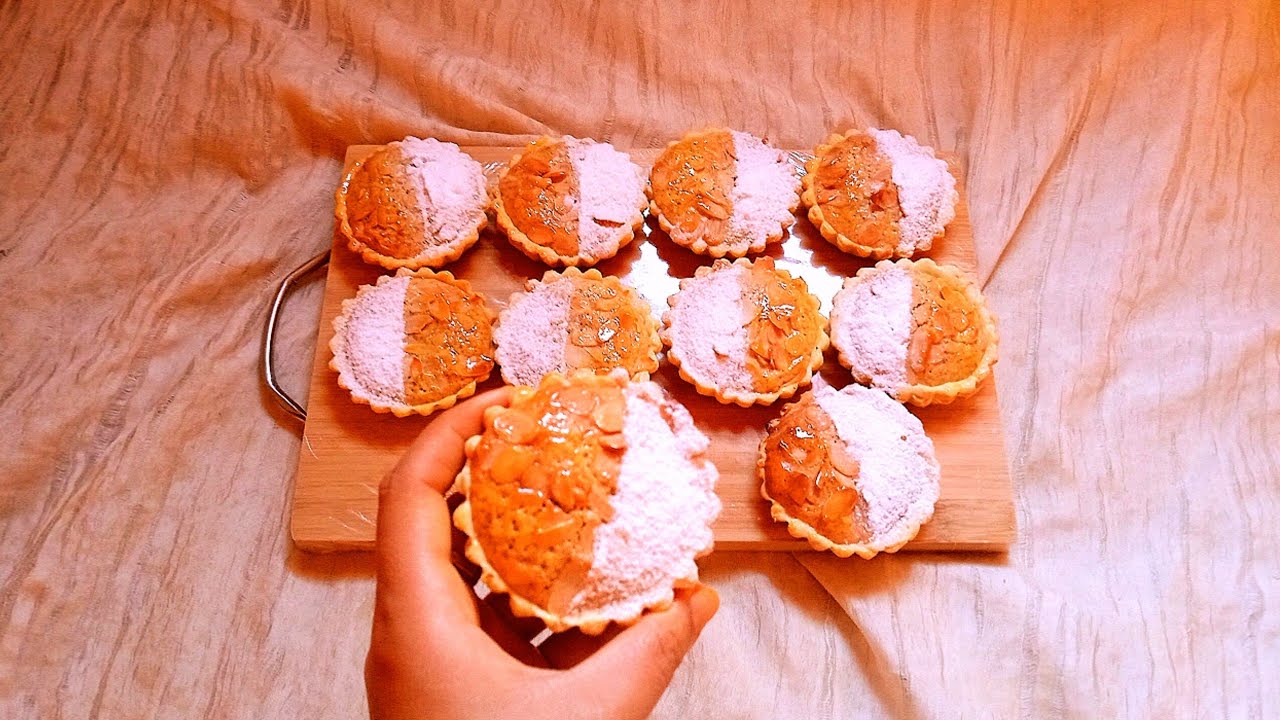 عندك كأس اللوز اجي نحضرو ألذ ميني تارتوليت بكريمة اللوز ديال محلات الكبرى وبعجينة هشة 