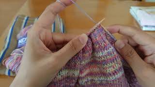 無謀にもオパール毛糸でニットスカートに挑戦‼️途中経過の作業動画です