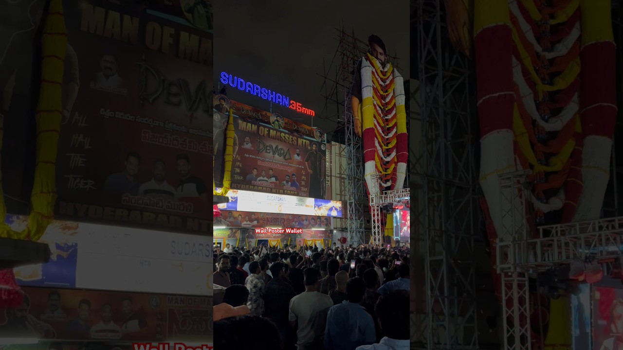 Devara Movie Sudarshan 35MM theatre Rtc X Roads Fans Hungama 2024