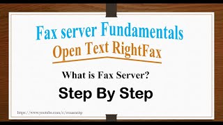 Fax Server Fundamentals, What is Fax Server ? Fax Server Client Options -OpenText RightFax