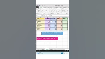 How to calculate profit percentage in excel example #tech