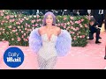 Kylie Jenner hits the 2019 Met Gala in a showgirl inspired dress