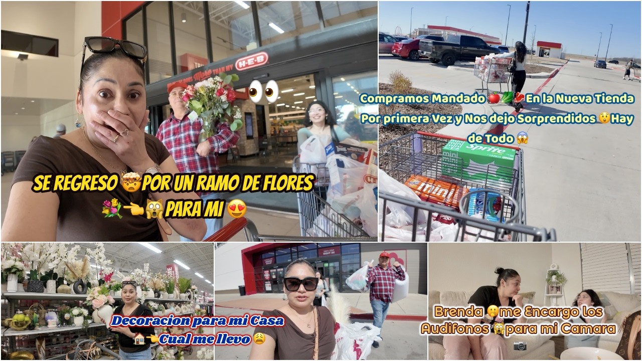 NUESTRO PRIMER MANDADO 🛒EN H.E.B COMPRAMOS DE TODO 😬💵  COMPRE AL GUNAS DECORACIÓNES ⚱️👀😜 