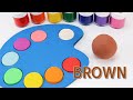 DIY How to Make Rainbow Art Palette and Color Brush with  Play Doh 미술 팔레트 만들기 레인보우 플레이도우 만들기 #42