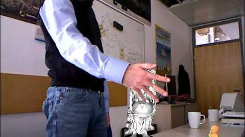 Augmented reality occlusion demo with X3D and Microsoft Kinect