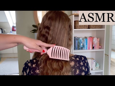 ASMR | Relaxing hair brushing with soft & up-close whispering for deep sleep ✨