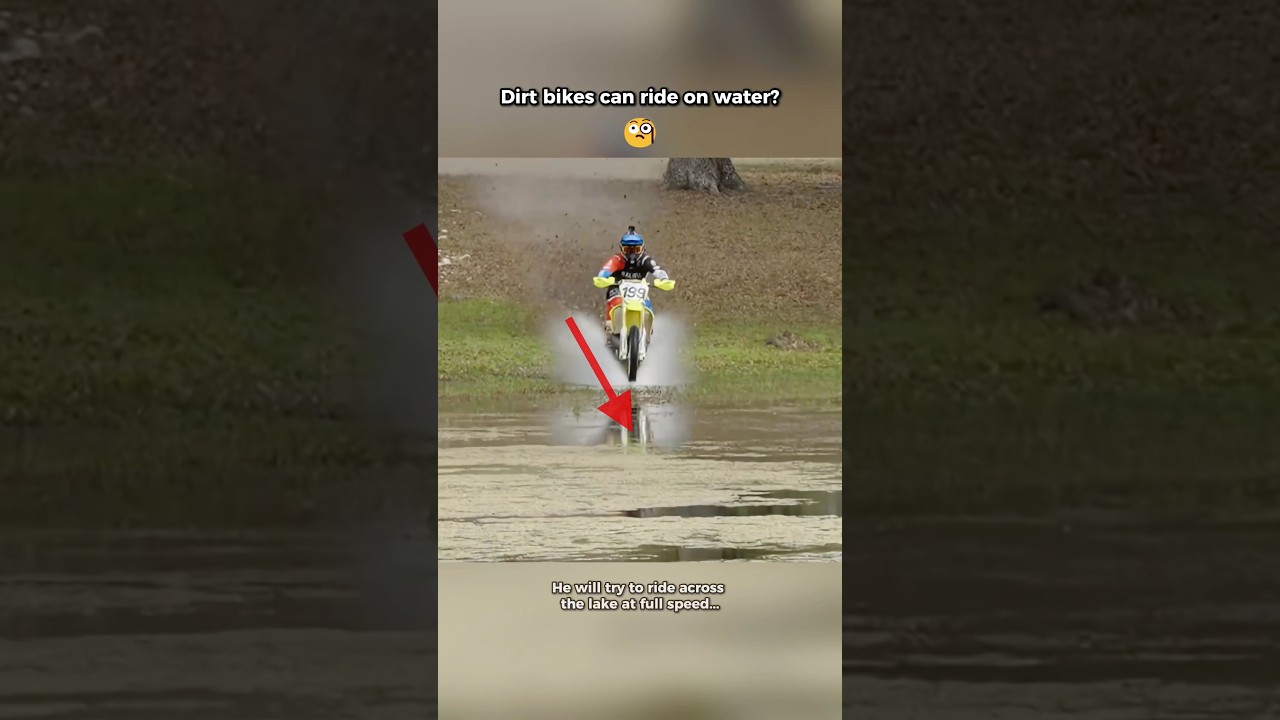 Riding A Dirtbike On Water Takes Some Balls 😮‍💨