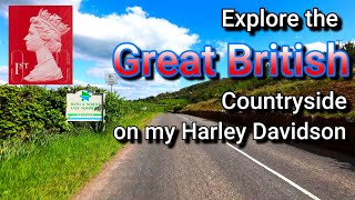 The Great British Countryside on a harley davidson sportster 883