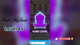 That's My Seat Level 45 Walkthrough | Puzzle Game Solution by SolutionGuruji