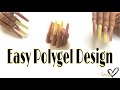 EASY POLYGEL DESIGN | SPRING NAILS | RED IGUANA PRACTICE HAND