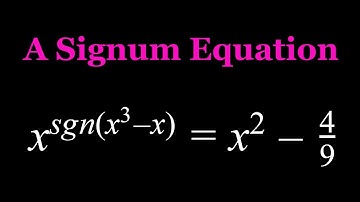 A Signum Equation (x^sgn(x^3-x)=x^2-4/9)