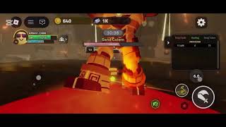 Sand golem vs me of course me 😎😎😎 