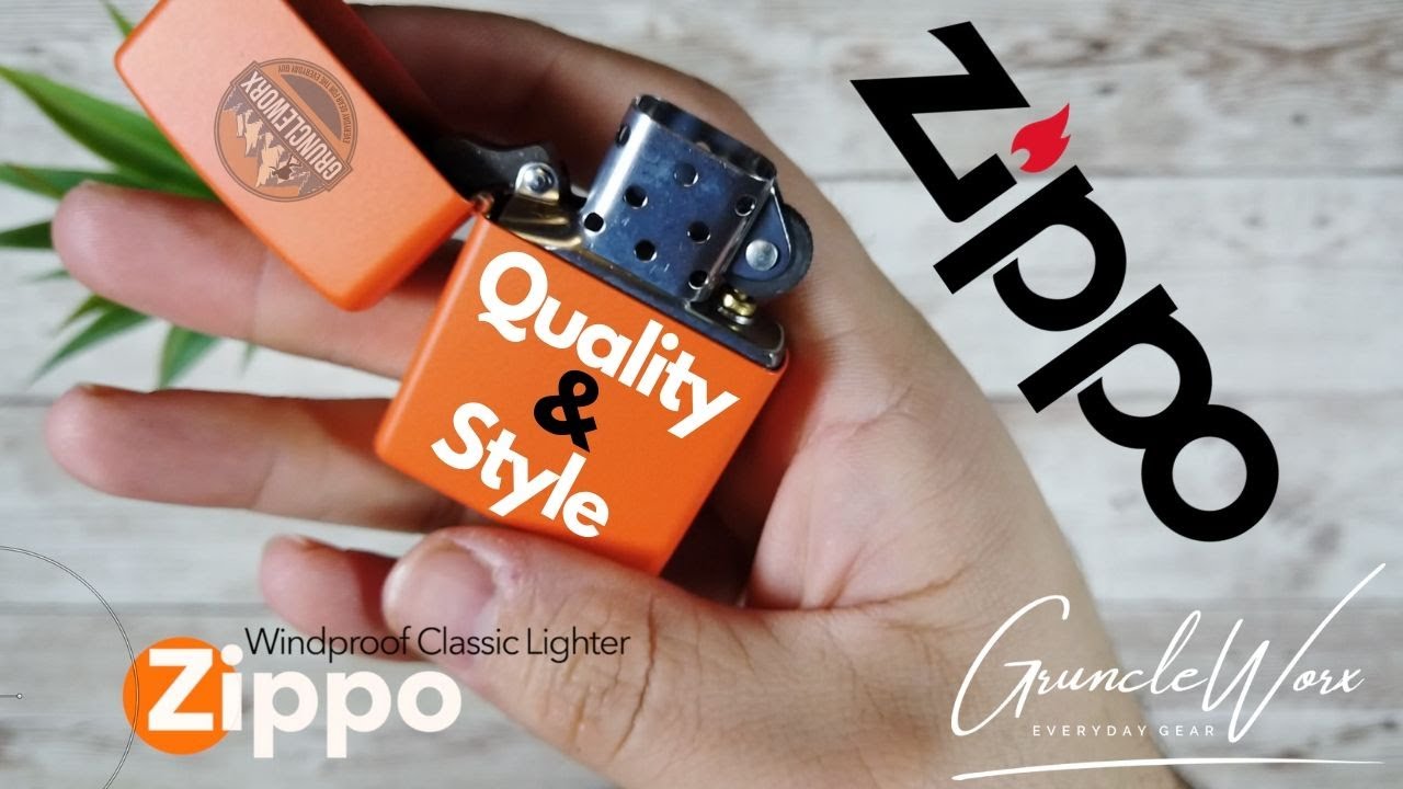 Zippo Windproof Lighter - Classic Matte Orange EDC (Best Survival