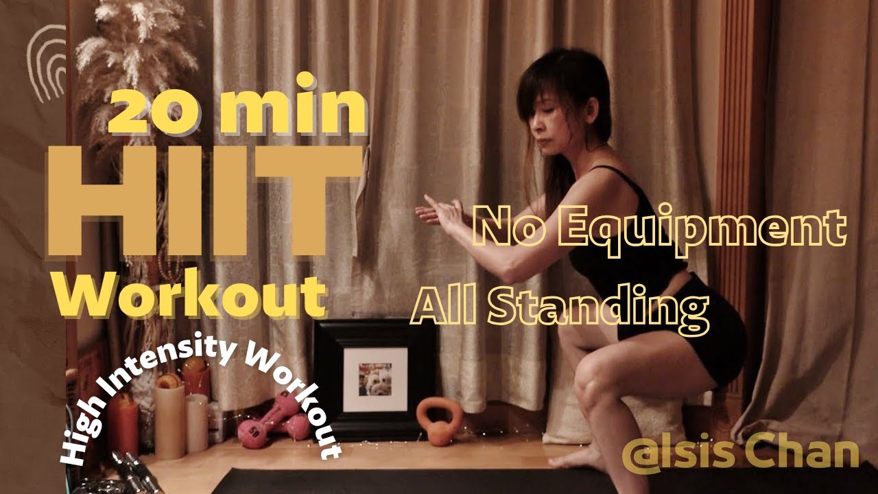 HIIT 徒手練習 20 Min No Equipment Home Workout #weightloss #fatburning ...