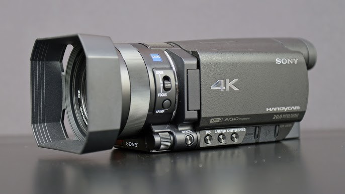 Cámara grabadora de video profesional con 4K, FDR-AX100