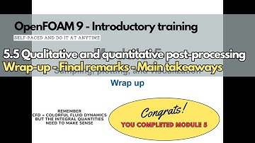 5.5 Module 5 - Qualitative and quantitative post-processing #openfoamtraining