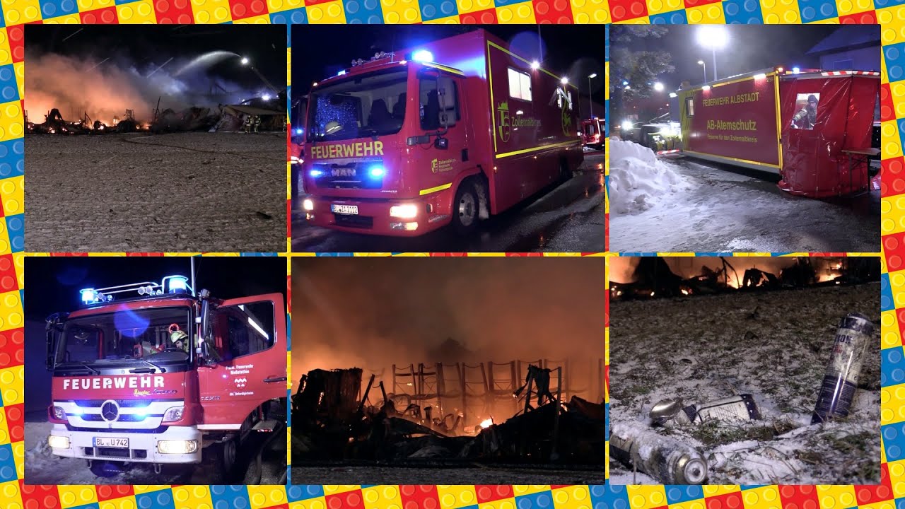 ++ GROSSBRAND ++ SPRAYDOSEN EXPLODIERT - Großeinsatz in Meßstetten (140 Feuerwehrleute} - [E]