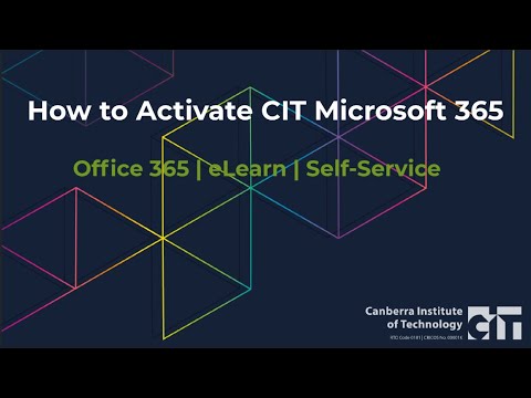 How to Activate Your CIT Microsoft 365 Account