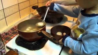 20101222冬至湯圓隻阿全上菜(2歲6)-2