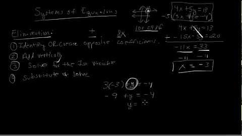 Solving Systems of Equations by Elimination