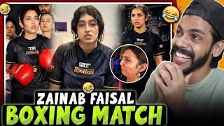 Zainab Faisal’s FIRST & LAST Boxing Match… SHE RETIRED! 😂🥊