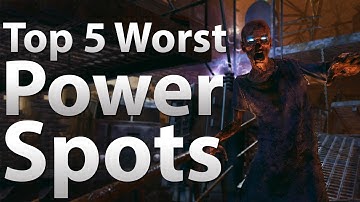 TOP 5 Worst Power Locations in "Call of Duty Zombies" - Black Ops 2, Black Ops & World at War
