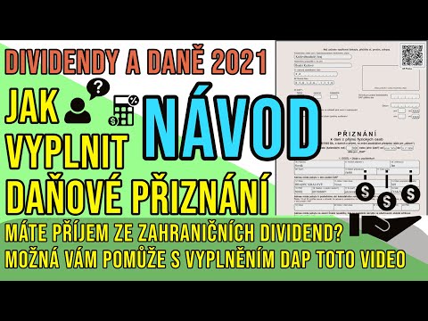 Video: Jak Vyplnit Daňové Přiznání Při Přijetí Bytu