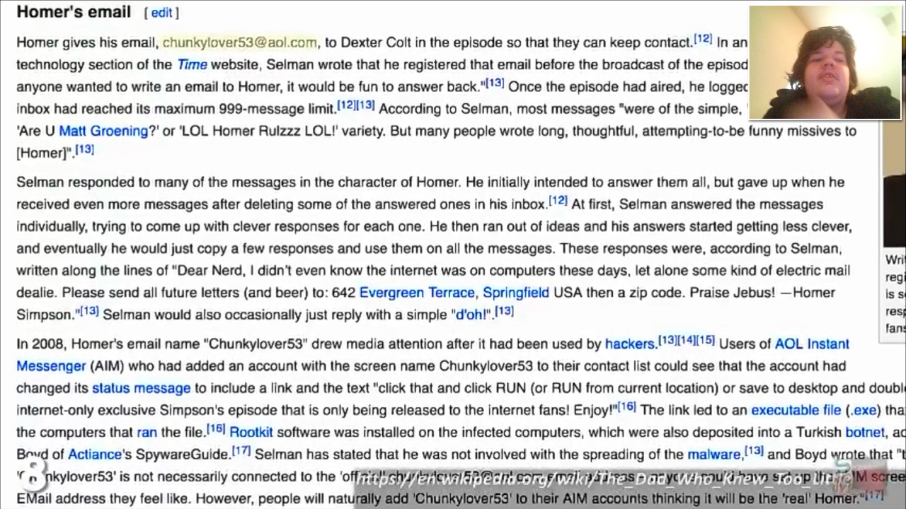 Homer and Lisa Simpson's email YouTube