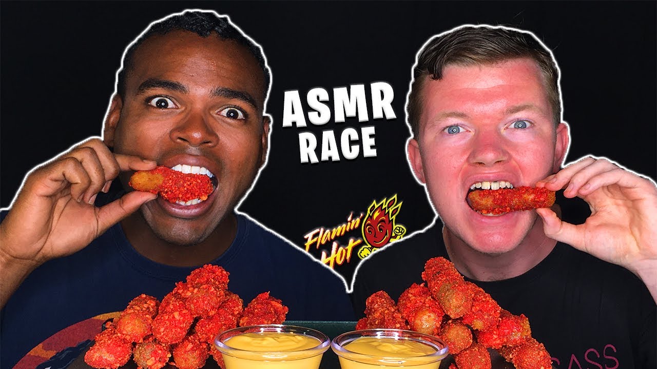 ASMR HOT CHEETOS MOZZARELLA STICKS EATING RACE | REAL EATING SOUNDS ...