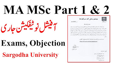 MA MSc Part 1 & 2 Annual 2022 Date Sheet Sargodha University | MA MSc Exams 2022 UOS Date Sheet uos