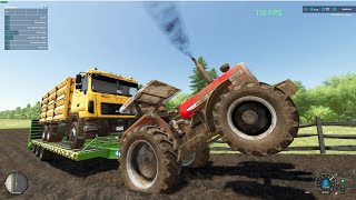 Farming Simulator 22 -MASSEY FERGUSON 285 S- (Logitech g29 + Logitech 3d extreme pro)