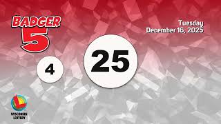 Wisconsin Lottery Evening Draw 12/16/2025