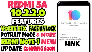 Redmi 5A || 10.2.2.0 Features | Volte Fix, Potrait Mode | Redmi Note 4 New Update Coming | Ft. TNVJ