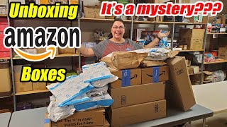 Unboxing a Huge Pile of Amazon Boxes  It is a mystery! What did we Get?