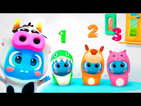 🤗 Compilación Divertida 🐷 ¡Canciones de guardería para niños! | Canciones Monas por Mini Moonies