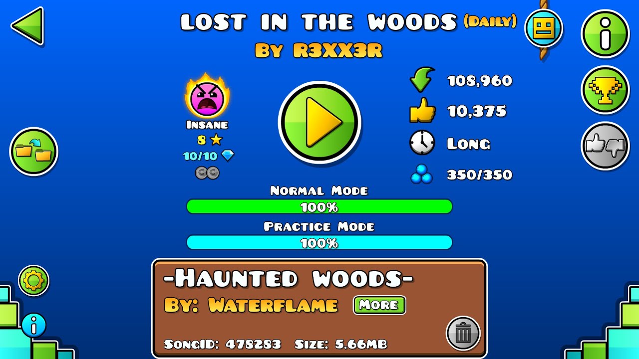 Lost in the Woods - Daily level 5/26/24 - Geometry Dash - YouTube